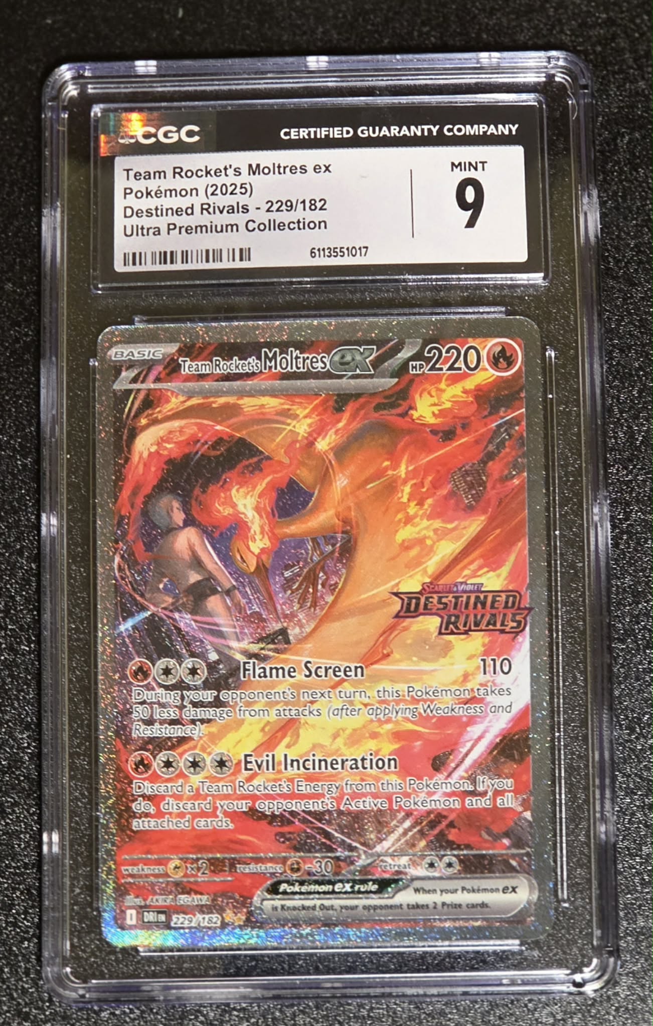 Team Rocket's Moltres, Destined Rivals Stamped, 229/182, Ultra Premium Collection