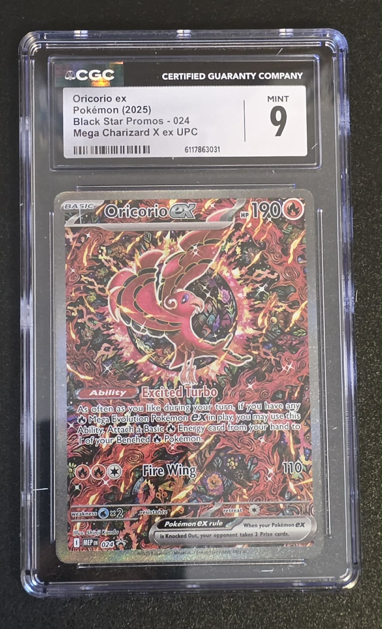 Oricorio Ex, Black Star Promo 024, Mega Charizard X ex UPC