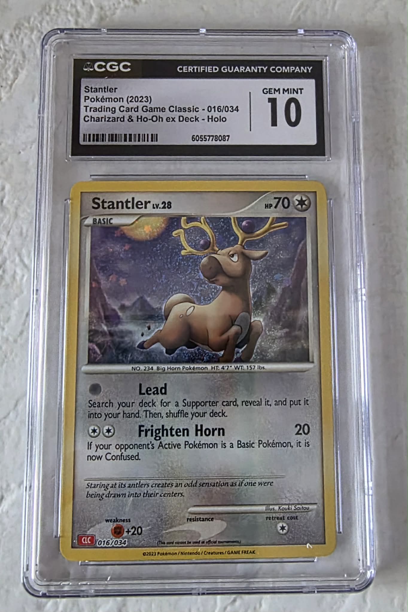 Stantler, Trading Card Game Classic, Charizard & Ho-Oh Ex Deck, 016/034